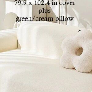 Funny Fuzzy Couch Cover  & Pillow - NWT